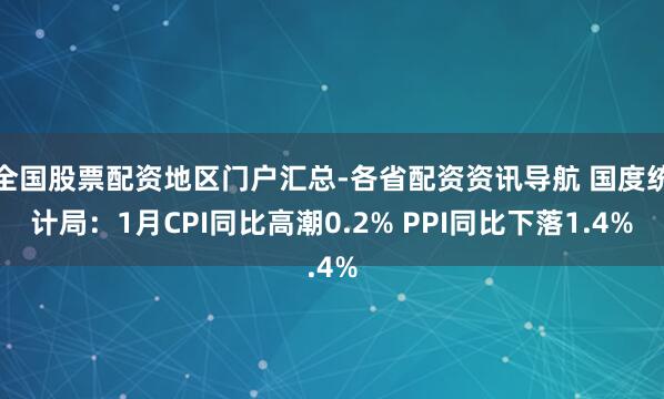 全国股票配资地区门户汇总-各省配资资讯导航 国度统计局：1月CPI同比高潮0.2% PPI同比下落1.4%