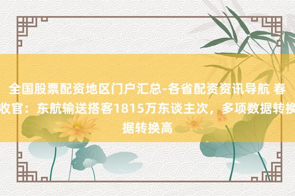 全国股票配资地区门户汇总-各省配资资讯导航 春运收官：东航输送搭客1815万东谈主次，多项数据转换高
